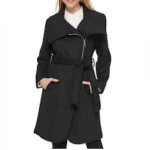 Karl Lagerfeld Elegant Black Trench Coat